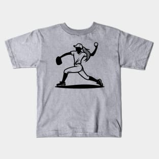 Softball Pitcher Kids T-Shirt